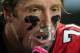 ATLANTA, GA - OCTOBER 14: Kroy Biermann #71 of the Atlanta Falcons takes oxygen on the sidelines during the game against the Oakland Raiders at the Georgia Dome on October 14, 2012 in Atlanta, Georgia (Photo by Scott Cunningham/Getty Images)