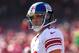 SAN FRANCISCO, CA - OCTOBER 14: Quarterback Eli Manning #10 of the New York Giants warms up before the game with the San Francisco 49ers at Candlestick Park on October 14, 2012 in San Francisco, California. (Photo by Stephen Dunn/Getty Images)