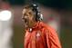 BLOOMINGTON, IN - OCTOBER 13: Urban Meyer the head coach of the Ohio State Buckeyes celebrates a touchdown during the game against the Indiana Hoosiers at Memorial Stadium on October 13, 2012 in Bloomington, Indiana. (Photo by Andy Lyons/Getty Images)