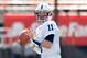 Sep 29, 2012; Champaign, IL, USA; Penn State Nittany Lions quarterback Matthew McGloin (11) prepares to throw the ball during game against the Illinois Fighting Illini at Memorial Stadium. Mandatory Credit: Bradley Leeb-US PRESSWIRE