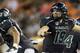 Sept 22, 2012; Honolulu, HI, USA; Hawaii Warriors quarterback Sean Schroeder (19) throws a pass against the Nevada Wolf Pack during the third quarter of the NCAA college football game at Aloha Stadium. Nevada defeated Hawaii 69-24. Mandatory Credit: Marco Garcia-US PRESSWIRE