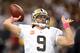 NEW ORLEANS, LA - OCTOBER 07: Drew Brees #9 of the New Orleans Saints warms up before the game against the San Diego Chargers at Mercedes-Benz Superdome on October 7, 2012 in New Orleans, Louisiana. (Photo by Harry How/Getty Images)