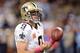 NEW ORLEANS, LA - OCTOBER 07: Drew Brees #9 of the New Orleans Saints warms up before the game against the San Diego Chargers at Mercedes-Benz Superdome on October 7, 2012 in New Orleans, Louisiana. (Photo by Harry How/Getty Images)