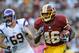 LANDOVER, MD - OCTOBER 14: Alfred Morris #46 of the Washington Redskins runs the ball against the Minnesota Vikings during the first half at FedExField on October 14, 2012 in Landover, Maryland. (Photo by Patrick McDermott/Getty Images)