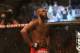 Sep 22, 2012; Toronto, ON, Canada; UFC fighter Jon Jones after defeating fighter Vitor Belfort (not pictured) during a light heavyweight bout at UFC 152 at the Air Canada Centre. Mandatory Credit: Tom Szczerbowski-US PRESSWIRE