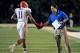 NASHVILLE, TN - OCTOBER 13: Head coach Will Muschamp of the Florida Gators greets Jordan Reed #11 as he leaves the field against the Vanderbilt Commodores at Vanderbilt Stadium on October 13, 2012 in Nashville, Tennessee. (Photo by Frederick Breedon/Getty Images)