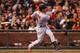 SAN FRANCISCO, CA - OCTOBER 14: Carlos Beltran #3 of the St. Louis Cardinals hits a two-run home run in the fourth inning during Game One of the National League Championship Series against the San Francisco Giants at AT&T Park on October 14, 2012 in San Francisco, California. (Photo by Ezra Shaw/Getty Images)