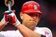 ST LOUIS, MO - OCTOBER 17: Matt Holliday #7 of the St. Louis Cardinals waits on deck in the sixth inning while taking on the San Francisco Giants in Game Three of the National League Championship Series at Busch Stadium on October 17, 2012 in St Louis, Missouri. (Photo by Dilip Vishwanat/Getty Images)