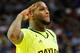 ATLANTA, GA - MARCH 23: Pierre Jackson #55 of the Baylor Bears celebrates a three-pointer against the Xavier Musketeers in the second half during the 2012 NCAA Men's Basketball South Regional Semifinal game at the Georgia Dome on March 23, 2012 in Atlanta, Georgia. (Photo by Kevin C. Cox/Getty Images)