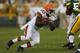 GREEN BAY, WI - AUGUST 16: Montario Hardesty #20 of the Cleveland Browns runs against the Green Bay Packers during a preseason game at Lambeau Field on August 16, 2012 in Green Bay, Wisconsin. The Browns defeated the Packers 35-10. (Photo by Jonathan Daniel/Getty Images)