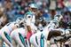 CHARLOTTE, NC - OCTOBER 07: Cam Newton #1 of the Carolina Panthers during their game at Bank of America Stadium on October 7, 2012 in Charlotte, North Carolina. (Photo by Streeter Lecka/Getty Images)
