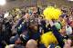 ANN ARBOR, MI - NOVEMBER 26: Denard Robinson #16 of the Michigan Wolverines celebrates with students after beating Ohio State 40-34 at Michigan Stadium on November 26, 2011 in Ann Arbor, Michigan. (Photo by Gregory Shamus/Getty Images)