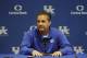 Oct 11, 2012; Lexington, KY, USA; Kentucky Wildcats head coach John Calipari at a press conference during media day at Memorial Coliseum. Credit: Mark Zerof-US PRESSWIRE
