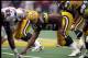 26 Jan 1997: Defensive lineman Reggie White of the Green Bay Packers looks on from his stance during Super Bowl XXXI against the New England Patriots at the Superdome in New Orleans, Louisiana. The Packers won the game, 35-21. Mandatory Credit: Rick Ste