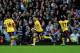 LONDON, ENGLAND - OCTOBER 06: Olivier Giroud (C) of Arsenal celebrates after scoring his first league goal during the Barclays Premier League match between West Ham United and Arsenal at the Boleyn Ground on October 6, 2012 in London, England. (Photo by Shaun Botterill/Getty Images)