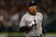 DETROIT, MI - OCTOBER 18: Alex Rodriguez #13 of the New York Yankees walsk off the field back to the dugout after he grounded out in the top of the 9th inning against the Detroit Tigers during game four of the American League Championship Series at Comerica Park on October 18, 2012 in Detroit, Michigan. (Photo by Jonathan Daniel/Getty Images)
