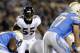 December 18, 2011; San Diego, CA, USA; Baltimore Ravens line backer Terrell Suggs (55) waits for the snap by San Diego Chargers quarterback Philip Rivers (17) during the first quarter at Qualcomm Stadium. Mandatory Credit: Christopher Hanewinckel-US PRESSWIRE