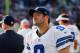 BALTIMORE, MD - OCTOBER 14: Quarterback Tony Romo #9 of the Dallas Cowboys looks on from the sidelines during the closing moments of the Cowboys 31-29 loss to the Baltimore Ravens at M&T Bank Stadium on October 14, 2012 in Baltimore, Maryland. (Photo by Rob Carr/Getty Images)