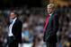 LONDON, ENGLAND - OCTOBER 06: Arsene Wenger the Arsenal manager reacts during the Barclays Premier League match between West Ham United and Arsenal at the Boleyn Ground on October 6, 2012 in London, England. (Photo by Shaun Botterill/Getty Images)