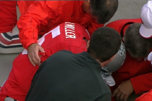 Ohio State's Braxton Miller suffers apparent head injury vs. Purdue
