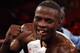LAS VEGAS, NV - JULY 23: Peter Quillin shows his missing tooth after defeating Jason Lehoullier by a TKO in the fifth round during their middleweight bout at Mandalay Bay Events Center on July 23, 2011 in Las Vegas, Nevada. (Photo by Scott Heavey/Getty Images)