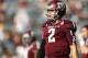 Oct 20, 2012; College Station, TX, USA; Texas A&M Aggies quarterback Johnny Manziel (2) warms up before the game against the LSU Tigers at Kyle Field. Mandatory Credit: Thomas Campbell