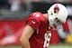 GLENDALE, AZ - SEPTEMBER 09: Quarterback John Skelton #19 of the Arizona Cardinals reacts during the season opener against the Seattle Seahawks at the University of Phoenix Stadium on September 9, 2012 in Glendale, Arizona. The Carindals defeated the Seahawks 20-16. (Photo by Christian Petersen/Getty Images)
