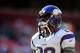 LANDOVER, MD - OCTOBER 14: Adrian Peterson #28 of the Minnesota Vikings warms up before a game against the Washington Redskins at FedExField on October 14, 2012 in Landover, Maryland. (Photo by Patrick McDermott/Getty Images)