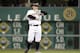 PITTSBURGH, PA - SEPTEMBER 19: Michael McKenry #55 of the Pittsburgh Pirates reacts after hitting a double in the second inning against the Milwaukee Brewers during the game on September 19, 2012 at PNC Park in Pittsburgh, Pennsylvania. (Photo by Justin K. Aller/Getty Images)