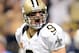 NEW ORLEANS, LA - OCTOBER 07: Drew Brees #9 of the New Orleans Saints reacts after breaking the record for consecutive games with a touchdown pass, setting the new mark at 48 games during a 31-24 win over the San Diego Chargers at Mercedes-Benz Superdome on October 7, 2012 in New Orleans, Louisiana. (Photo by Harry How/Getty Images)