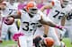 CLEVELAND, OH - OCTOBER 14: Running back Trent Richardson #33 of the Cleveland Browns runs for a gain against the Cincinnati Bengals during the second quarter at Cleveland Browns Stadium on October 14, 2012 in Cleveland, Ohio. (Photo by Jason Miller/Getty Images)