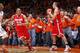 CHAMPAIGN, IL - JANUARY 10: Aaron Craft #4 of the Ohio State Buckeyes takes the ball out of bounds while being taunted by Illinois Fighting Illini fans at Assembly Hall on January 10, 2012 in Champaign, Illinois. The Illini defeated the Buckeyes 79-74. (Photo by Joe Robbins/Getty Images)