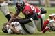 Ravens QB Joe Flacco had to step up and lead his team against the Texans; instead, he found himself flattened by the pressure.