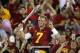 LOS ANGELES, CA - OCTOBER 20: Quarterback Matt Barkley #7 of the USC Trojans holds the sword and conducts the band after the game against the Colorado Buffaloes at the Los Angeles Memorial Coliseum on October 20,2012 in Los Angeles, California. USC won 50-6. (Photo by Stephen Dunn/Getty Images)