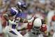 MINNEAPOLIS, MN - OCTOBER 21: Adrian Peterson #28 of the Minnesota Vikings avoids a tackle by Rashad Johnson #49 of the Arizona Cardinals during the third quarter of the game on October 21, 2012 at Mall of America Field at the Hubert H. Humphrey Metrodome in Minneapolis, Minnesota. The Vikings defeated the Cardinals 21-14. (Photo by Hannah Foslien/Getty Images)