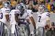 MORGANTOWN, WV - OCTOBER 20: Collin Klein #7 of the Kansas State Wildcats celebrates after rushing for an eight yard touchdown against the West Virginia Mountaineers during the game on October 20, 2012 at Mountaineer Field in Morgantown, West Virginia. (Photo by Justin K. Aller/Getty Images)