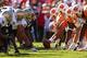 TAMPA, FL - OCTOBER 21: The Tampa Bay Buccaneers and New Orleans Saints line up during a game at Raymond James Stadium on October 21, 2012 in Tampa, Florida. (Photo by Mike Ehrmann/Getty Images)