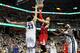 MEMPHIS, TN - MAY 13: Blake Griffin #32 of the Los Angeles Clippers shoots against Marc Gasol #33 and Zach Randolph #50 of the Memphis Grizzlies in Game Seven of the Western Conference Quarterfinals in the 2012 NBA Playoffs at FedExForum on May 13, 2012 in Memphis, Tennessee. NOTE TO USER: User expressly acknowledges and agrees that, by downloading and or using this photograph, User is consenting to the terms and conditions of the Getty Images License Agreement (Photo by Kevin C. Cox/Getty Images)