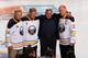 BUFFALO, NY - FEBRUARY 23: New Buffalo Sabres owner Terry Pegula stands with former Sabres palyers Rene Robert #14, Rick Martin #7 and Gilbert Perrault #11 during pre game ceremonies prior to play against the Atlanta Thrashers at HSBC Arena on February 23, 2011 in Buffalo, New York. (Photo by Rick Stewart/Getty Images)