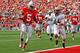 COLUMBUS, OH - OCTOBER 20: Braxton Miller #5 of the Ohio State Buckeyes runs past Landon Feichter #44 of the Purdue Boilermakers during the first quarter on October 20, 2012 at Ohio Stadium in Columbus, Ohio. (Photo by Kirk Irwin/Getty Images)