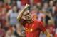 LIVERPOOL, ENGLAND - AUGUST 12: Andy Carroll of Liverpool celebrates after scoring the third goal of the game for his side during the pre season friendly match between Liverpool and Bayer Leverkusen at Anfield on August 12, 2012 in Liverpool, England. (Photo by Clint Hughes/Getty Images)