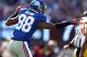 EAST RUTHERFORD, NJ - OCTOBER 21: Hakeem Nicks #88 of the New York Giants celebrates the first down in the second quarter against the Washington Redskins on October 21, 2012 at MetLife Stadium in East Rutherford, New Jersey. (Photo by Elsa/Getty Images)