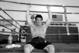 TUALATIN, OR - JUNE 26: (Editor's Note: This images was converted to black and white.) Chael Sonnen rests after a workout at the Team Quest gym on June 26, 2012 in Tualatin, Oregon. Sonnen will fight Anderson Silva July 7, 2012 at UFC 148 in Las Vegas, Nevada. (Photo by Jonathan Ferrey/Getty Images)