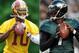 Robert Griffin III (10) and Michael Vick (7)