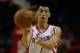 HOUSTON, TX - OCTOBER 12: Jeremy Lin #7 of the Houston Rockets looks to pass during the game against the New Orleans Hornets at the Toyota Center on October 12, 2012 in Houston, Texas. NOTE TO USER: User expressly acknowledges and agrees that, by downloading and or using this photograph, User is consenting to the terms and conditions of the Getty Images License Agreement. (Photo by Scott Halleran/Getty Images)