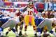 EAST RUTHERFORD, NJ - OCTOBER 21: Robert Griffin III #10 of the Washington Redskins in action during their game against the New York Giants at MetLife Stadium on October 21, 2012 in East Rutherford, New Jersey. (Photo by Al Bello/Getty Images)