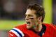 FOXBORO, MA - OCTOBER 21: Tom Brady #12 of the New England Patriots reacts to an official's call in the fourth quarter during a game with New York Jets at Gillette Stadium on October 21, 2012 in Foxboro, Massachusetts. (Photo by Jim Rogash/Getty Images)