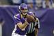 MINNEAPOLIS, MN - OCTOBER 21: Christian Ponder #7 of the Minnesota Vikings takes a snap during the game against the Arizona Cardinals on October 21, 2012 at Mall of America Field at the Hubert H. Humphrey Metrodome in Minneapolis, Minnesota. (Photo by Hannah Foslien/Getty Images)