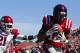 OXFORD, MS - OCTOBER 22: Donte Moncrief #12 of the Ole Miss Rebels catches a touchdown pass over Darius Winston #21 of the Arkansas Razorbacks at Vaught-Hemingway Stadium on October 22, 2011 in Oxford, Mississippi. (Photo by Wesley Hitt/Getty Images)