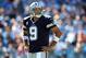 CHARLOTTE, NC - OCTOBER 21: Tony Romo #9 of the Dallas Cowboys during their game at Bank of America Stadium on October 21, 2012 in Charlotte, North Carolina. (Photo by Streeter Lecka/Getty Images)